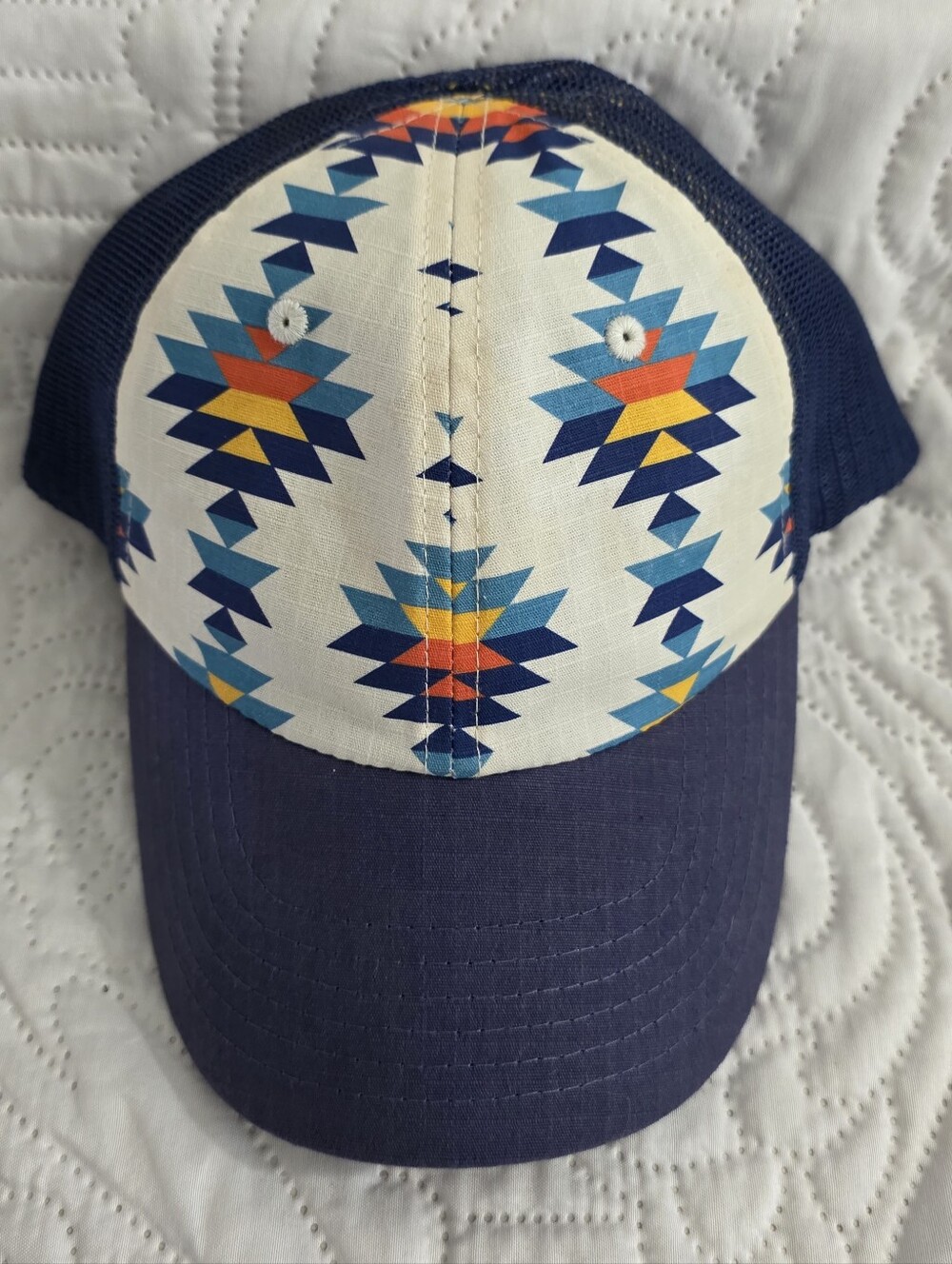 Combat CMBT Iron Apparel Navy Aztec Diamond Ripstop Baseball Cap